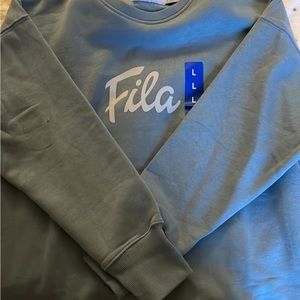 blue fila sweatshirt